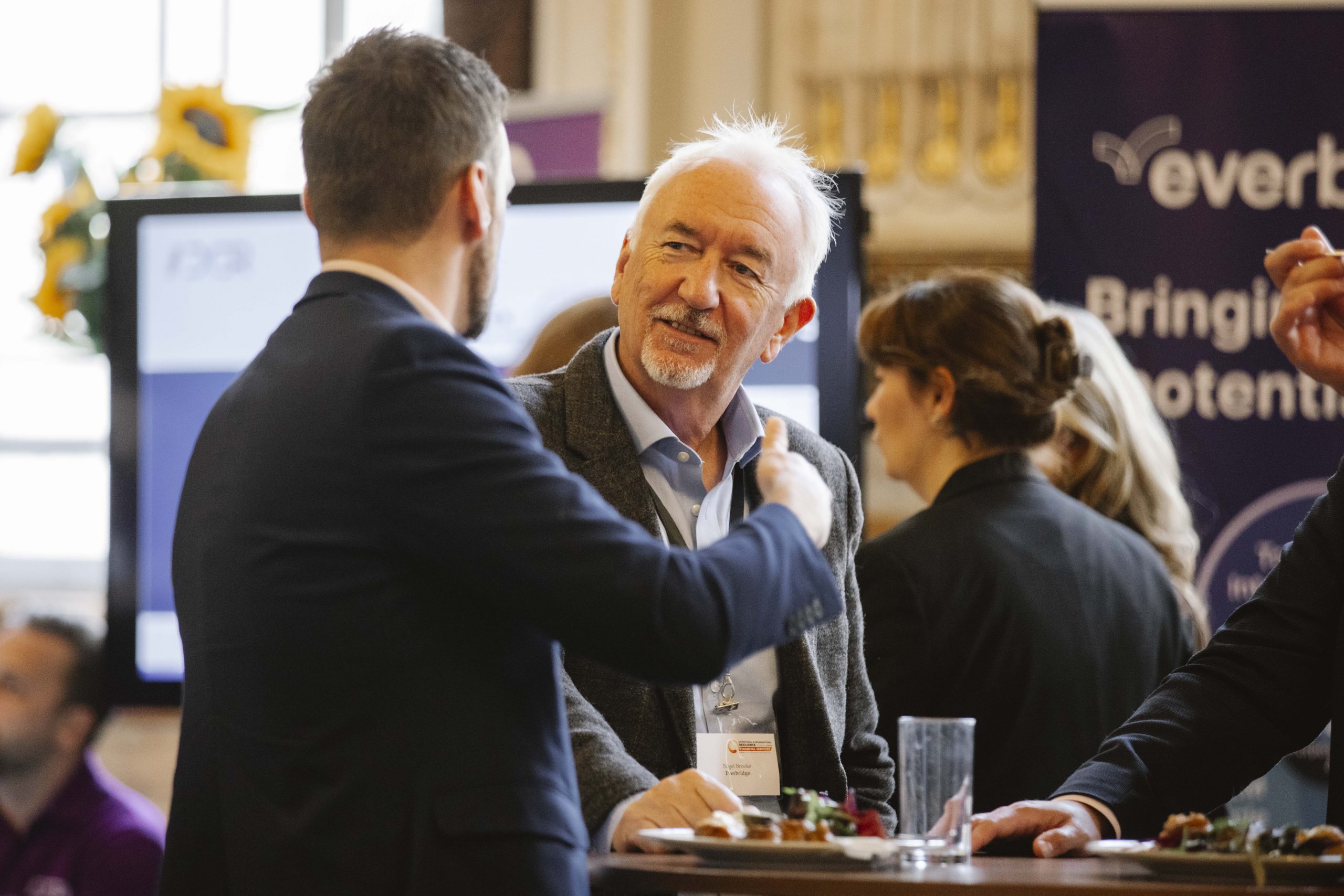Conference delegates in discussion